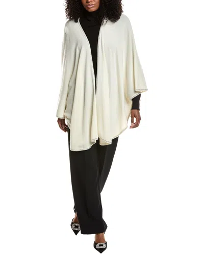 Sofia Cashmere Sequin Cashmere Knit Cape In White