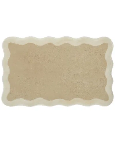 Summer & Rose Wavy Edge Bathmat In Brown
