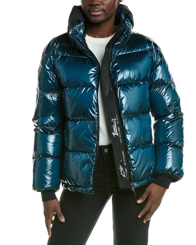 Herno Laminar Woman Puffer Azure Size 10 Polyamide In Blue