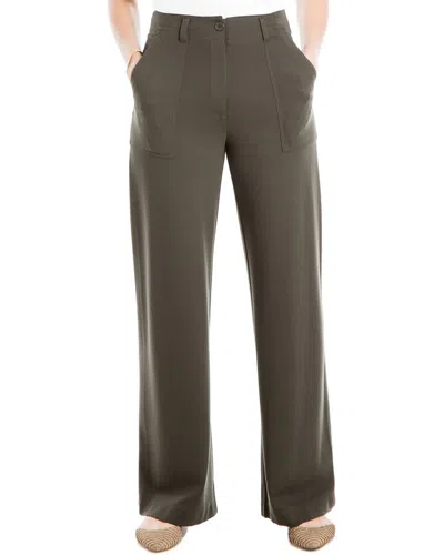 Max Studio Wide Leg Button Front Ponte Pant In Brown