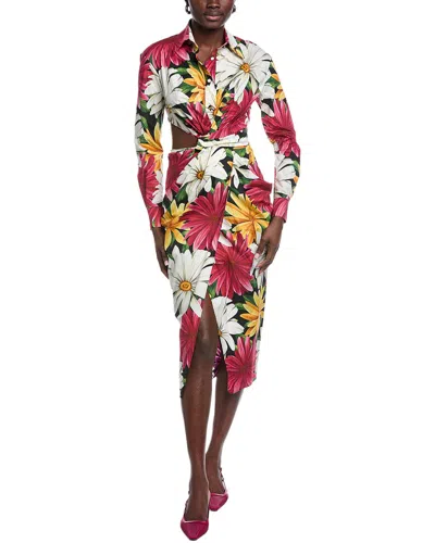 Etro Heart Midi Dress In Multi