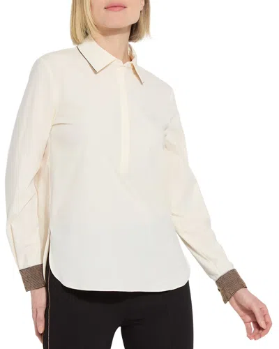 Lyssé Jamie Micro Beaded Shirt In Macadamia In Neutral
