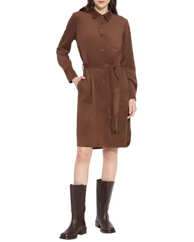 Lyssé Vegan Suede Schiffer Dress In Brown