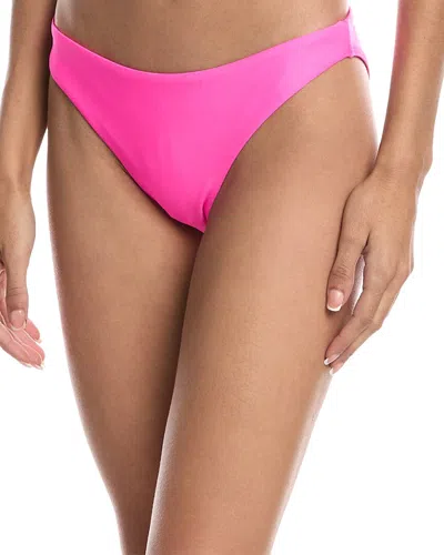 Milly Solid Margot Bikini Bottom In Pink