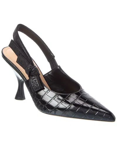 Dior J'a Leather Slingback Pump In Black
