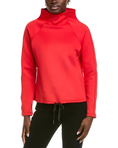 Skea Shine Funnel Neck Top In Red