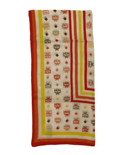 Mcm Silk-blend Scarf In Neutral