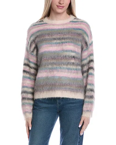 Color Block Wool-blend Pullover In Multi