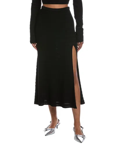 Lapointe Crepe Matte Midi Skirt In Black