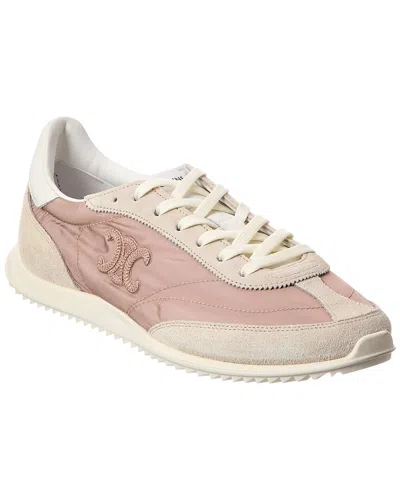 Celine Racer Nylon & Suede Sneaker In Pink