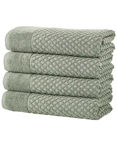 Linery & Co Cotton Diamond Waffle Texture Bath Towels