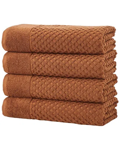 Linery & Co Cotton Diamond Waffle Texture Bath Towels
