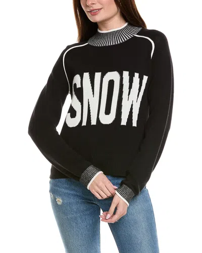 Hannah Rose Snow Reverse Jersey Cashmere-blend Pullover In Black