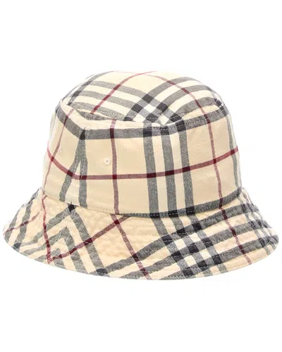 Burberry Check Bucket Hat In Neutral