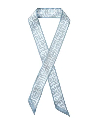 Givenchy 4g Silk Scarf In Blue