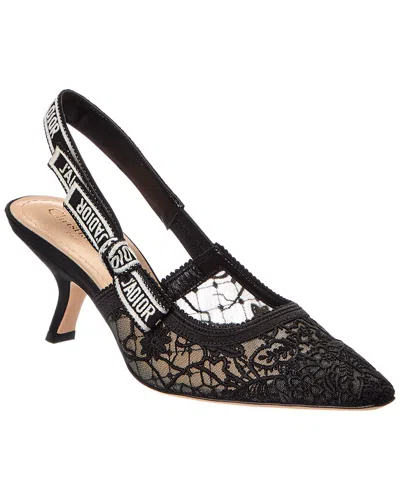 Dior J'a Lace Slingback Pump In Black