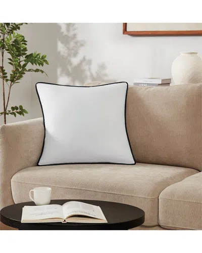 Brooklyn Loom Solid Contrast Piped Decorative Pillow