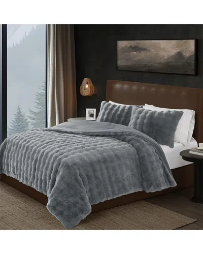 Frye Bubble Comforter Set In Gray