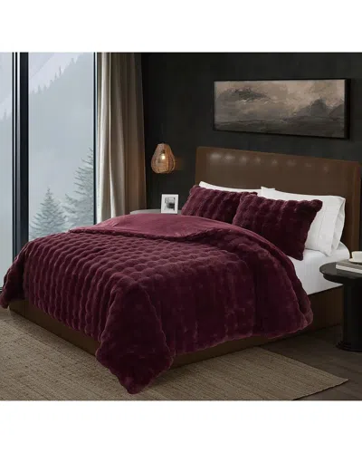 Frye Bubble Comforter Set In Burgundy