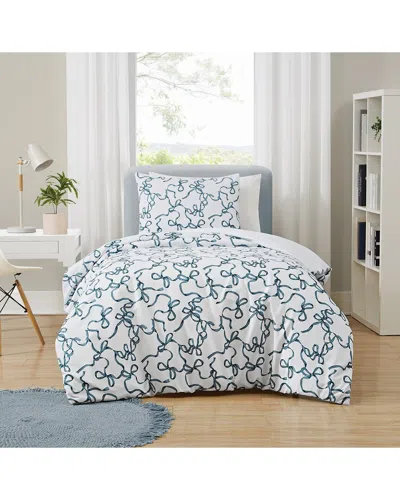 Truly Soft Printed Bow Comforter Set In Multi