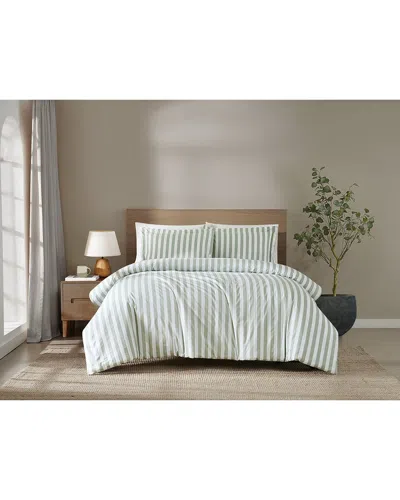 Brooklyn Loom Levi Stripe Comforter Set In Gray