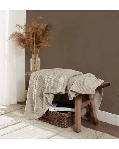 Frye Chevron Fuzzy Throw In Brown