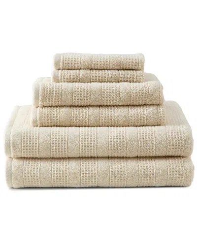 Martha Stewart Bedford Cottage 100% Cotton Solid 6pc Towel Set In Brown