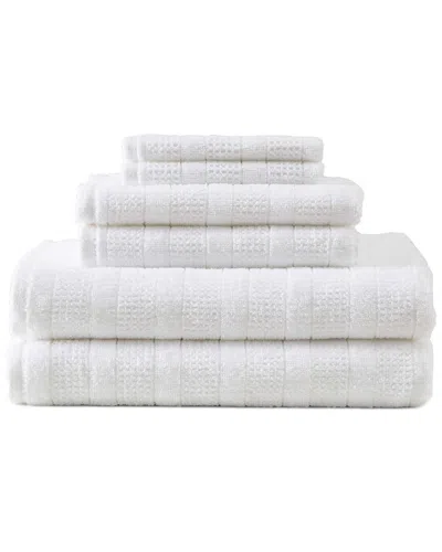 Martha Stewart Bedford Cottage 100% Cotton Solid 6pc Towel Set In White
