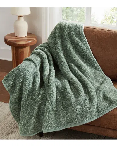 Brooklyn Loom Heathered Sherpa Throw In Green