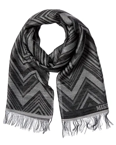 Missoni Wool-blend Scarf In Black