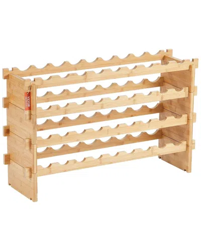 Vevor 36-bottle Stackable Modular Wine Rack In Brown