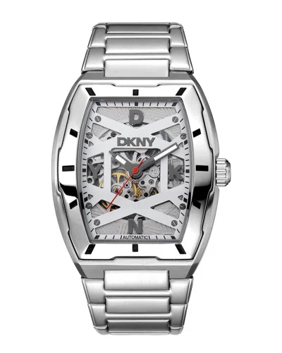 Dkny Men's Urban Automatic Stainless Steel Bracelet Watch, 51mm In Silver