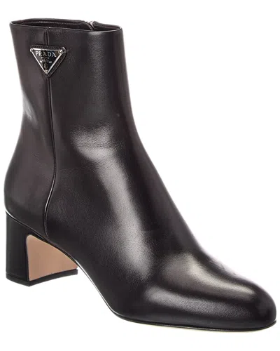 Prada Leather Boot In Black