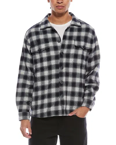 Stone Rose Textured Knit Shacket In Black