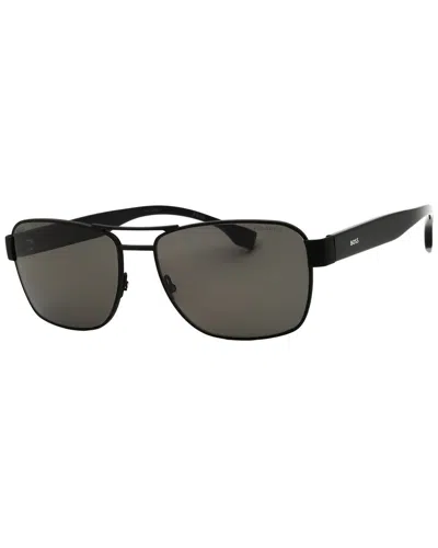 Hugo Boss Men's Boss 1441/o/s 60mm Polarized Sunglasses In Black