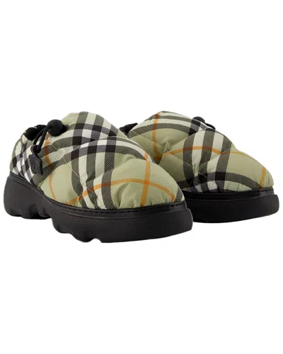 Burberry Pillow Light Green Polyamide Blend Slippers In Multi