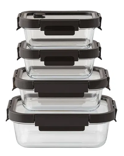 Genicook Rectangular Glass 4pc Container Set