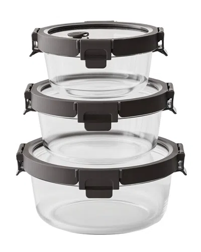 Genicook Round Glass 3pc Container Set