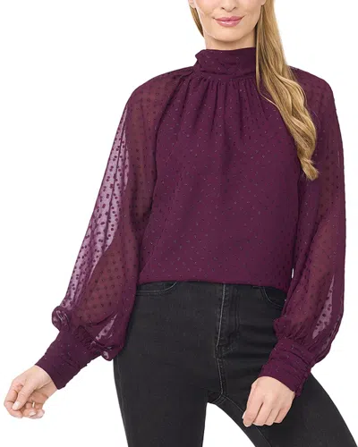 Cece Blouse In Burgundy