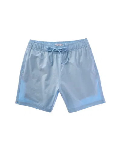 Mr. Swim Textured Stretch Trunk In Blue