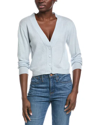 Brodie Cashmere Boxy Little Wool & Cashmere-blend Cardigan In Blue