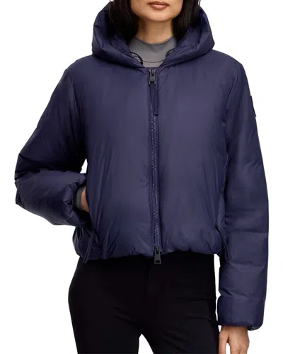 Canada Goose Elba Hooded Padded Nylon Jacket In Blue