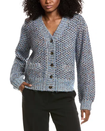 Cece Tuck Stitch Cardigan In Gray