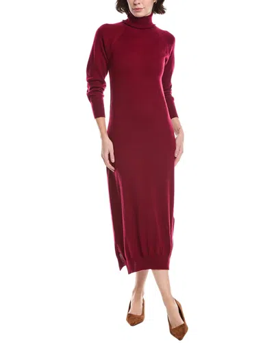 Brodie Cashmere Turtleneck Wool & Cashmere-blend Sweaterdress In Red