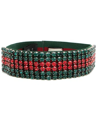 Gucci Crystal Web Headband (authentic Pre-loved) In Multi