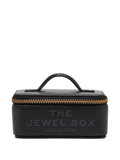 Marc Jacobs The Jewel Box Leather Vanity Case In Black