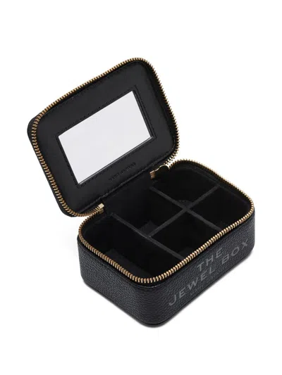 Marc Jacobs The Jewel Box Leather Vanity Case In Black