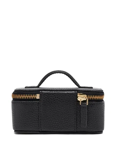 Marc Jacobs The Jewel Box Leather Vanity Case In Black