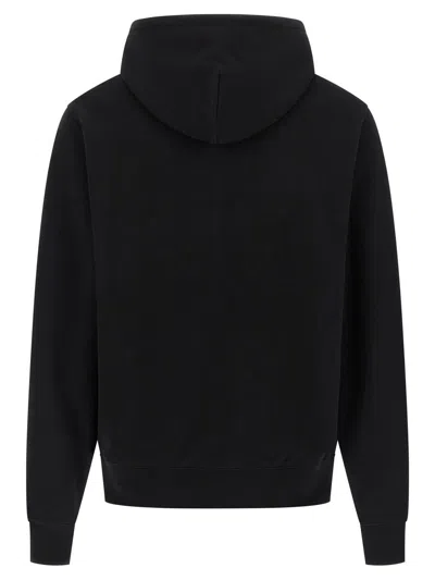 Burberry Men Black Hoodie With Drawstring Hood And Ekd Print And Logo Lettering On The Front In Cott In Black