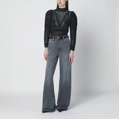 Isabel Marant Dahara Open-knit Sweater In Black